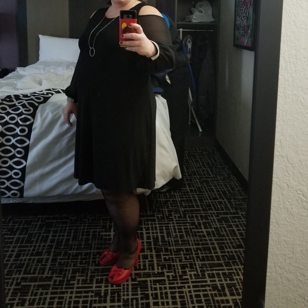 Semi Formal black dress with a little bling